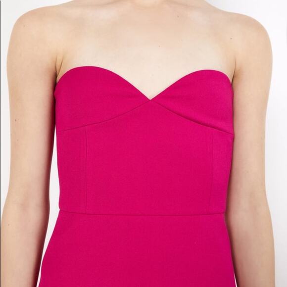 ZARA BLOGGER FAVORITE BUSTIER MIDI DRESS FUCHSIA - Picture 13 of 16